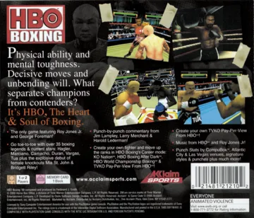 HBO Boxing (US) box cover back